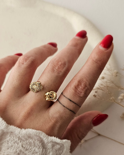 انگشتر گره فری سایز طلایی برند ترندی