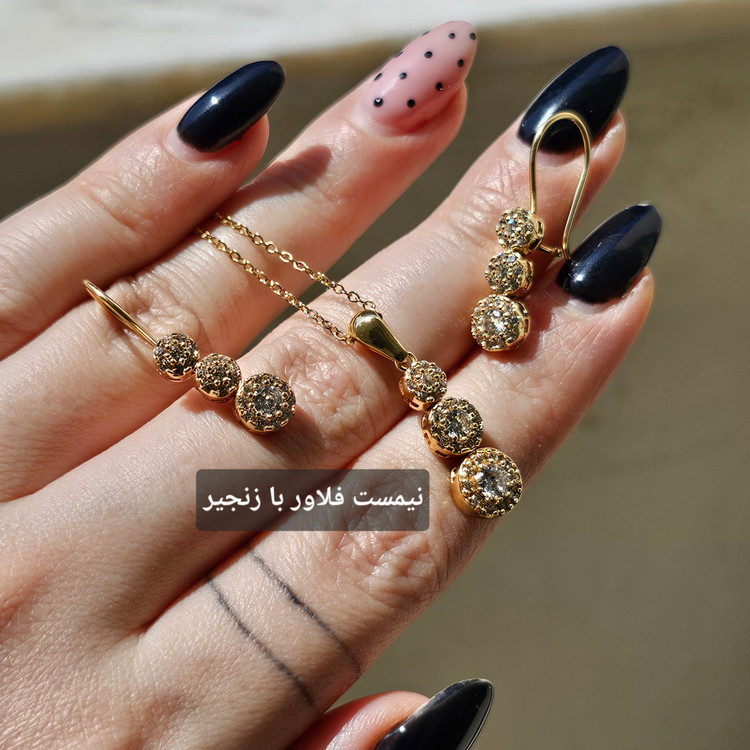 نیمست فلاور طلایی با آبکاری طلا و ضد حساسیت